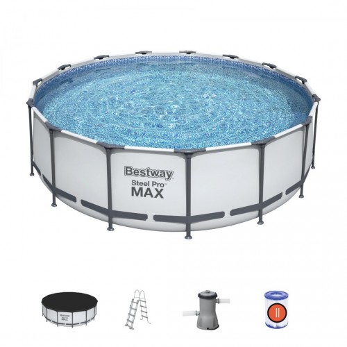 Steel Pro MAX 5in1 Rack POOL BESTWAY 457X122CM 15ft + Filtr pumpa + Doplňky
