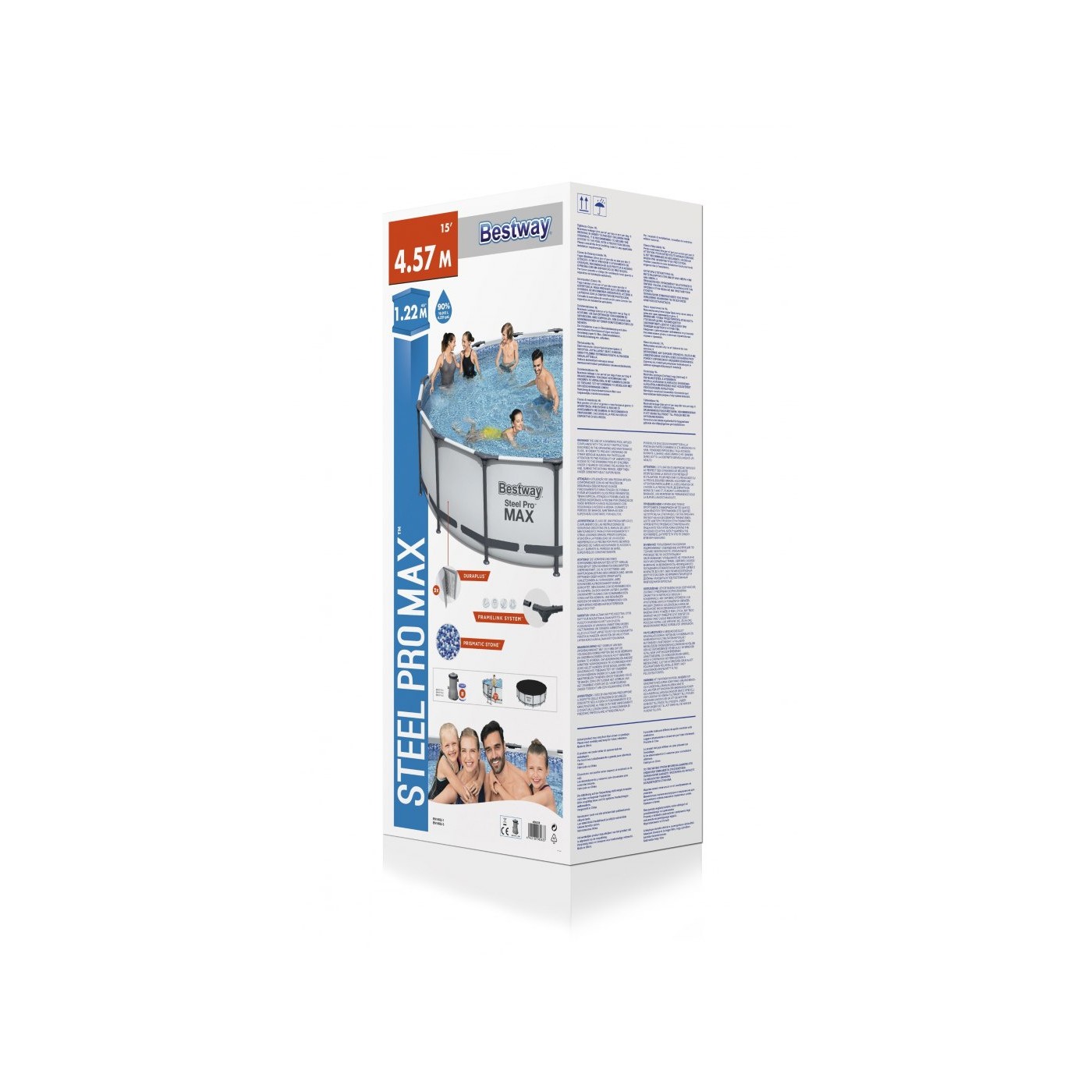 Steel Pro MAX 5in1 Rack POOL BESTWAY 457X122CM 15ft + Filtr pumpa + Doplňky