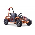 Gokart Fast Dragon na baterie motokárta oranžová 30km/h + motor 1000W + nafouknutá kola + nastavení sedadla + pásy