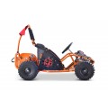 Gokart Fast Dragon na baterie motokárta oranžová 30km/h + motor 1000W + nafouknutá kola + nastavení sedadla + pásy