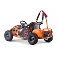 Gokart Fast Dragon na baterie motokárta oranžová 30km/h + motor 1000W + nafouknutá kola + nastavení sedadla + pásy