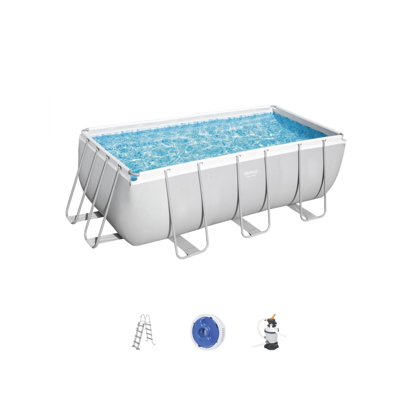 BESTWAY 5v1 rámový bazén Power Steel 412x201x122cm 13x6FT + pískové čerpadlo