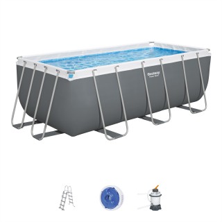 Power Steel 412x201x122 Ocelový bazén 13x6FT BESTWAY 5v1 + Pískové čerpadlo