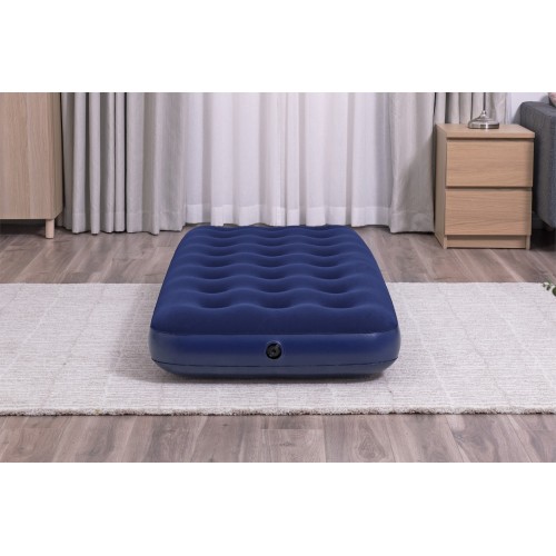 Nafukovací cestovní matrace na spaní BESTWAY Flocked 185x76x22cm + opravná sada