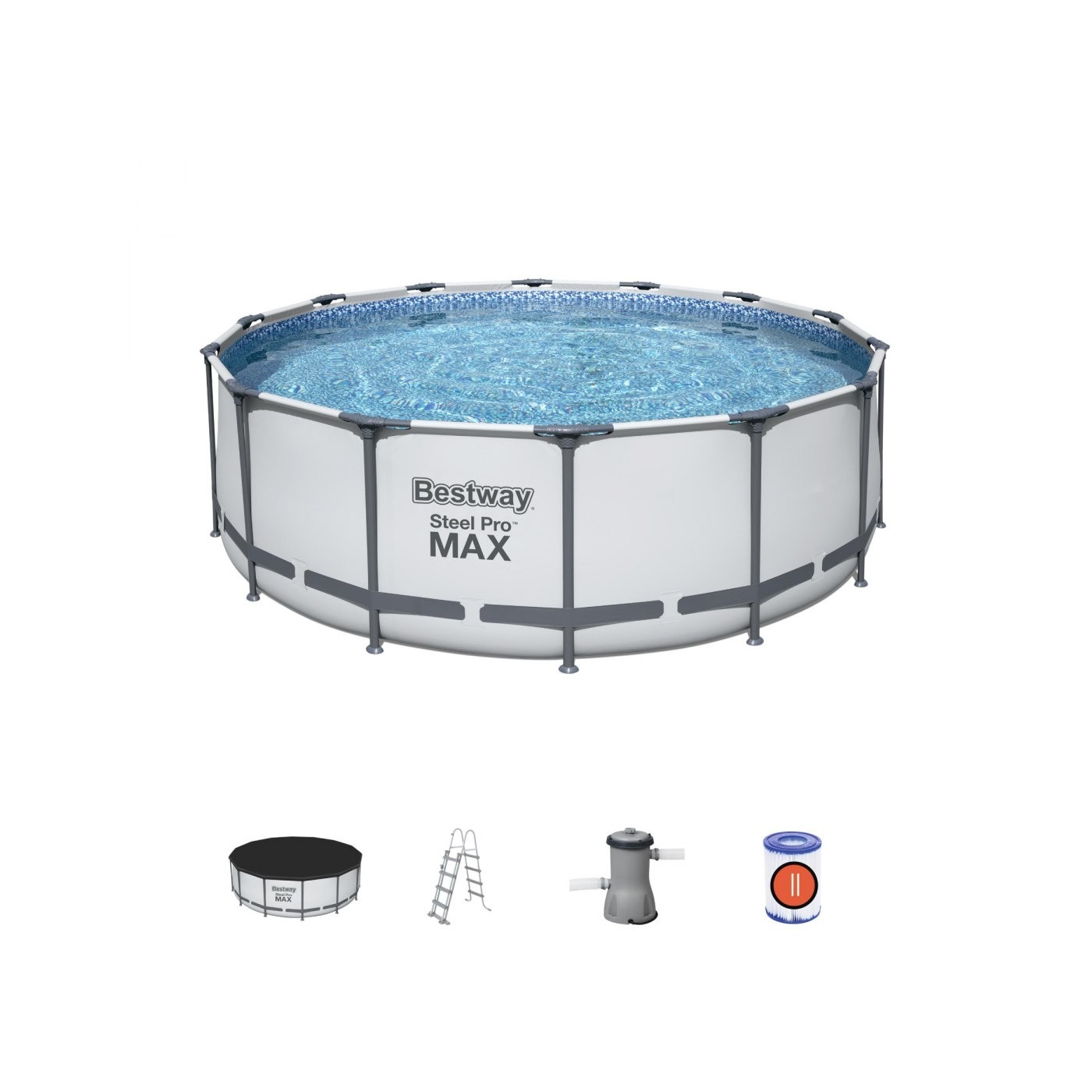 BESTWAY Steel Pro MAX 5in1 Rack BAZÉN 427x122cm 14ft + příslušenství