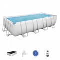 BAZÉN s ocelovým rámem BESTWAY 6v1 Power 488x244x122cm 16x8FT + pískové čerpadlo + příslušenství