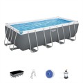 Power Steel Frame Pool 488x244x122 16x8FT BESTWAY 6v1 + Pískové čerpadlo