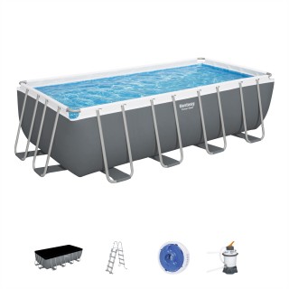 Power Steel Frame Pool 488x244x122 16x8FT BESTWAY 6v1 + Pískové čerpadlo