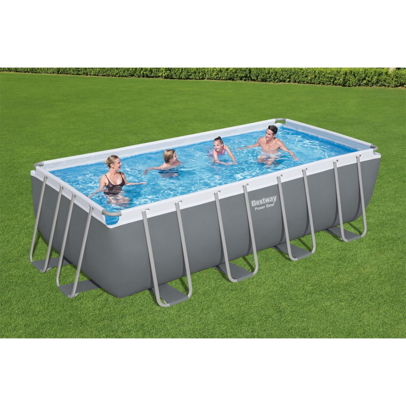 Power Steel Frame Pool 488x244x122 16x8FT BESTWAY 6v1 + Pískové čerpadlo
