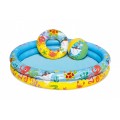 Nafukovací dětský bazén 3v1 122x20cm MARINE BESTWAY + Nafukovací kruh + Plážový míč
