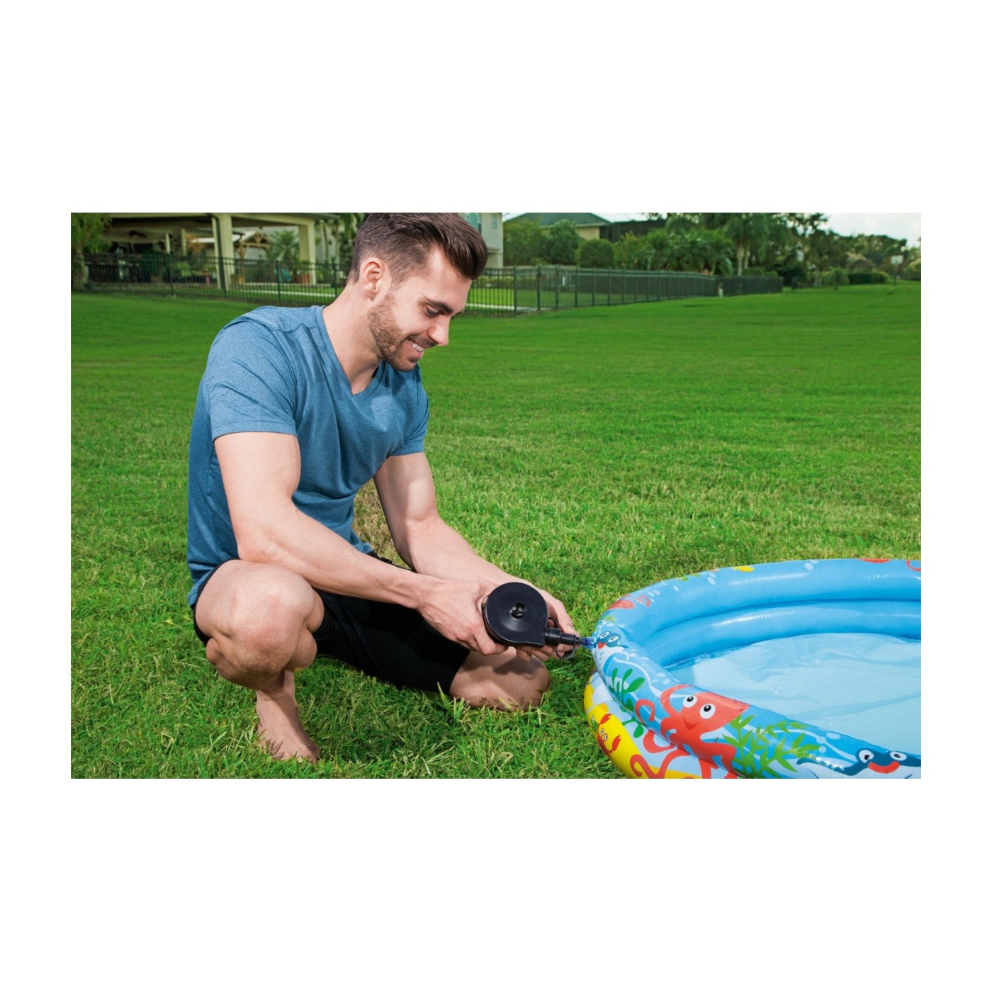 Nafukovací dětský bazén 3v1 122x20cm MARINE BESTWAY + Nafukovací kruh + Plážový míč