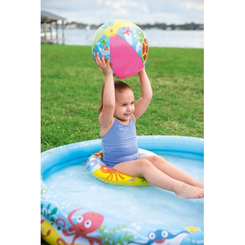 Nafukovací dětský bazén 3v1 122x20cm MARINE BESTWAY + Nafukovací kruh + Plážový míč
