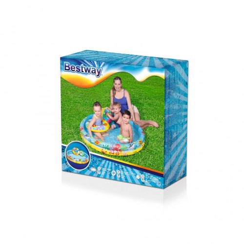 Nafukovací dětský bazén 3v1 122x20cm MARINE BESTWAY + Nafukovací kruh + Plážový míč
