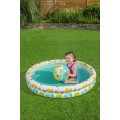 Nafukovací dětský bazén 3v1 122x20cm tropický BESTWAY + Kruh na plavání + Plážový míč