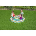 Nafukovací dětský bazén 3v1 122x20cm tropický BESTWAY + Kruh na plavání + Plážový míč