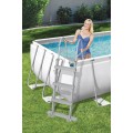 rámový bazén Power Steel 404x201x100 Šedá 13X6FT BESTWAY 6v1 Čerpadlový žebřík