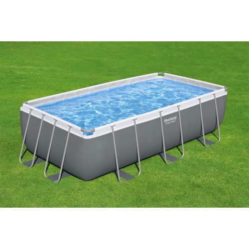 rámový bazén Power Steel 404x201x100 Tmavě šedá 13x6FT BESTWAY 6v1 + Pumpa + Žebřík