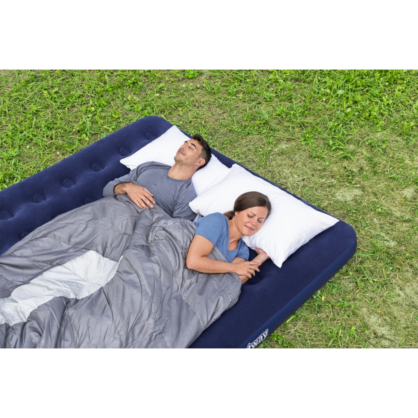 BESTWAY 203x183x22cm nafukovací matrace na spaní pro 2 osoby + opravná sada