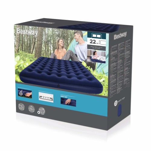 BESTWAY 203x183x22cm nafukovací matrace na spaní pro 2 osoby + opravná sada
