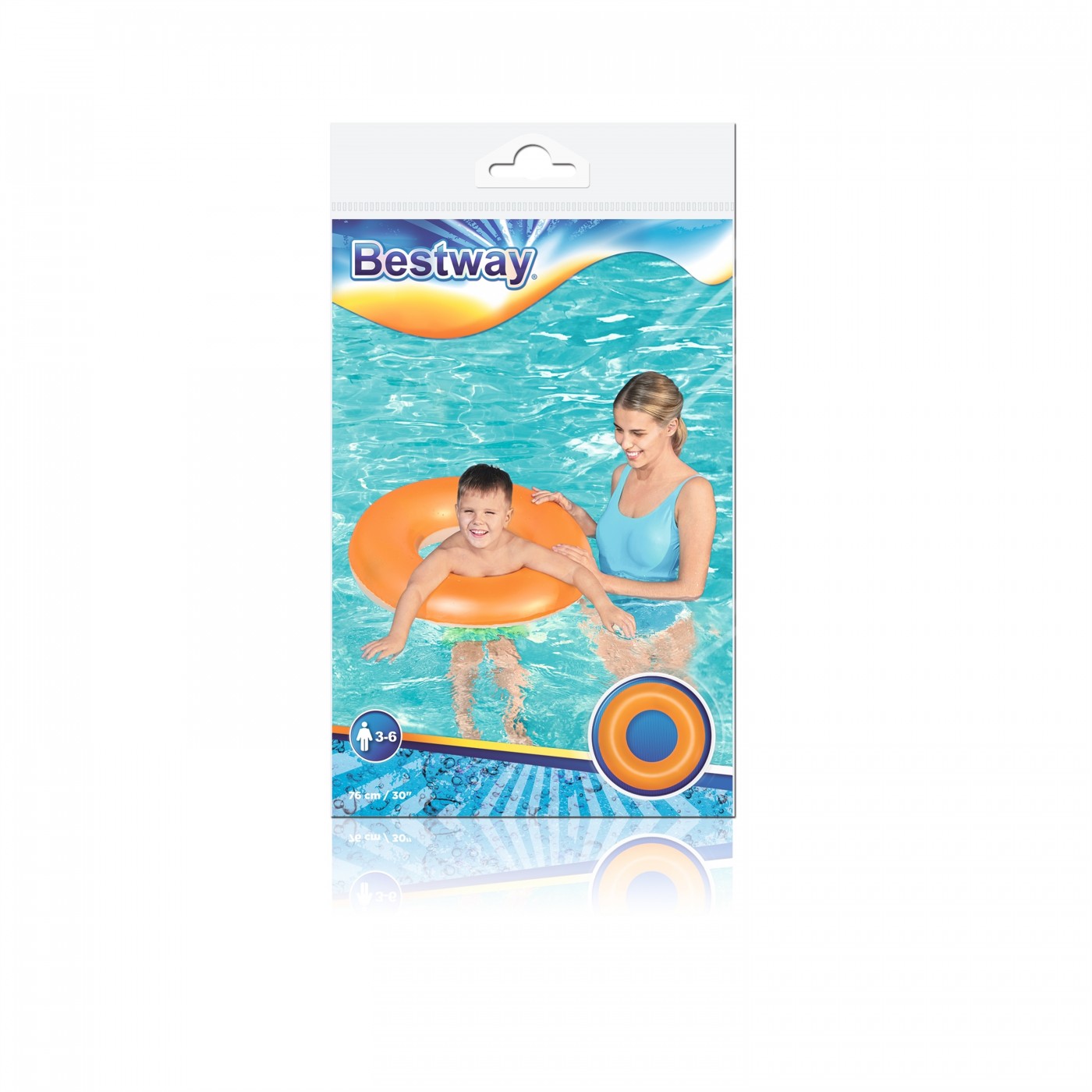 DĚTSKÝ plavecké kolo oranžové BESTWAY 76 cm