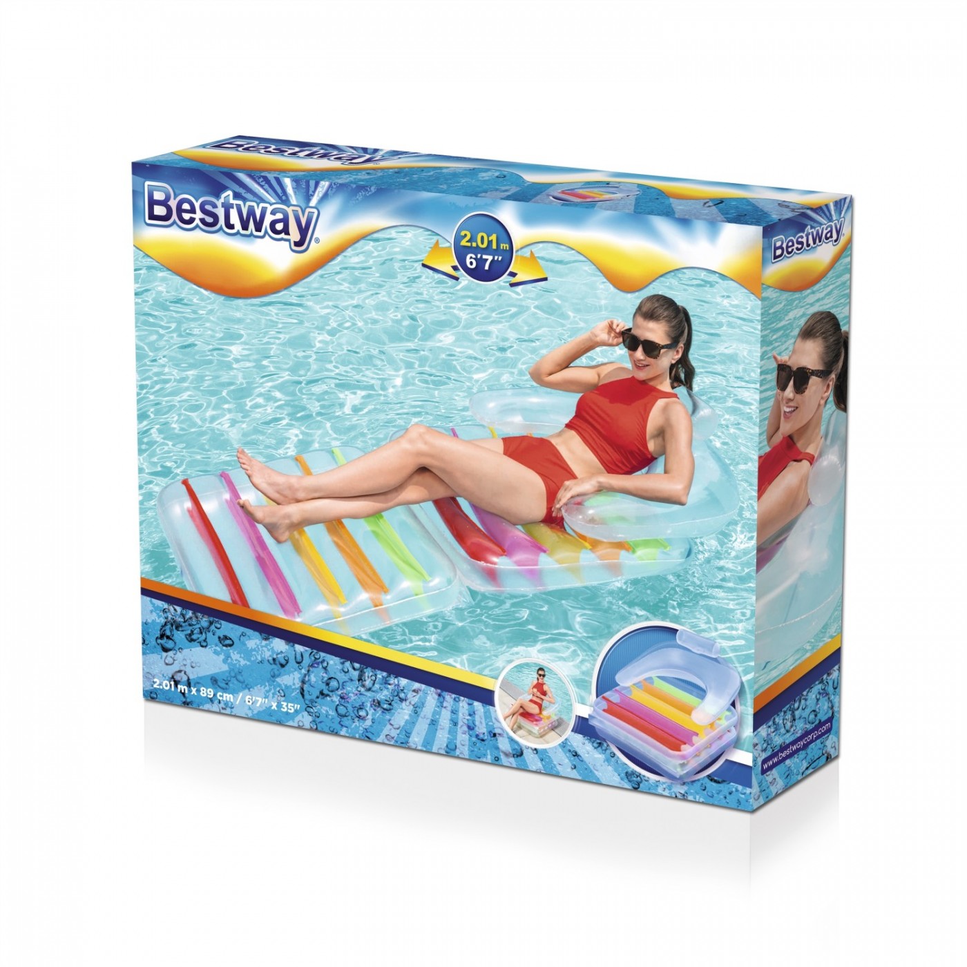 Matrace 2v1 nafukovací křeslo 201x89cm BESTWAY + opravárenská sada