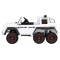 Baterie do auta Mercedes G63 AMG bílá + dálkové ovládání + 6 kol EVA + pomalý start + MP3 LED