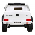 Baterie do auta Mercedes G63 AMG bílá + dálkové ovládání + 6 kol EVA + pomalý start + MP3 LED