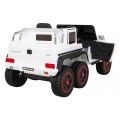 Baterie do auta Mercedes G63 AMG bílá + dálkové ovládání + 6 kol EVA + pomalý start + MP3 LED
