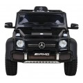 Mercedes G63 AMG autobaterie černá + dálkové ovládání + 6 kol EVA + pomalý start + MP3 LED