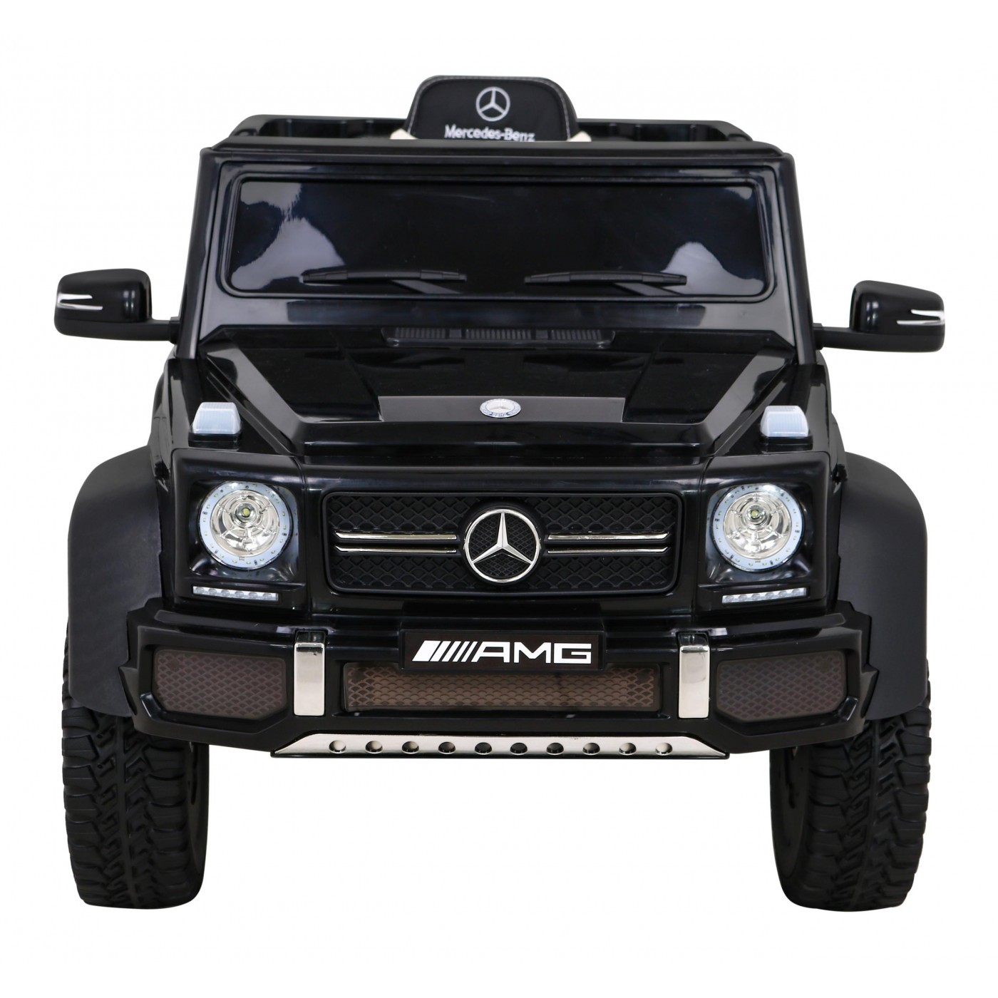 Mercedes G63 AMG autobaterie černá + dálkové ovládání + 6 kol EVA + pomalý start + MP3 LED