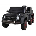 Mercedes G63 AMG autobaterie černá + dálkové ovládání + 6 kol EVA + pomalý start + MP3 LED