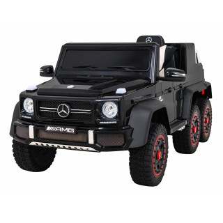 Mercedes G63 AMG autobaterie černá + dálkové ovládání + 6 kol EVA + pomalý start + MP3 LED