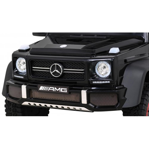 Mercedes G63 AMG autobaterie černá + dálkové ovládání + 6 kol EVA + pomalý start + MP3 LED