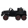 Mercedes G63 AMG autobaterie černá + dálkové ovládání + 6 kol EVA + pomalý start + MP3 LED