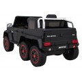 Mercedes G63 AMG autobaterie černá + dálkové ovládání + 6 kol EVA + pomalý start + MP3 LED
