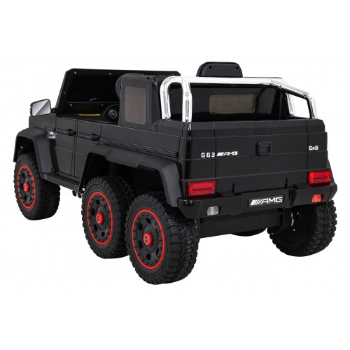 Mercedes G63 AMG autobaterie černá + dálkové ovládání + 6 kol EVA + pomalý start + MP3 LED