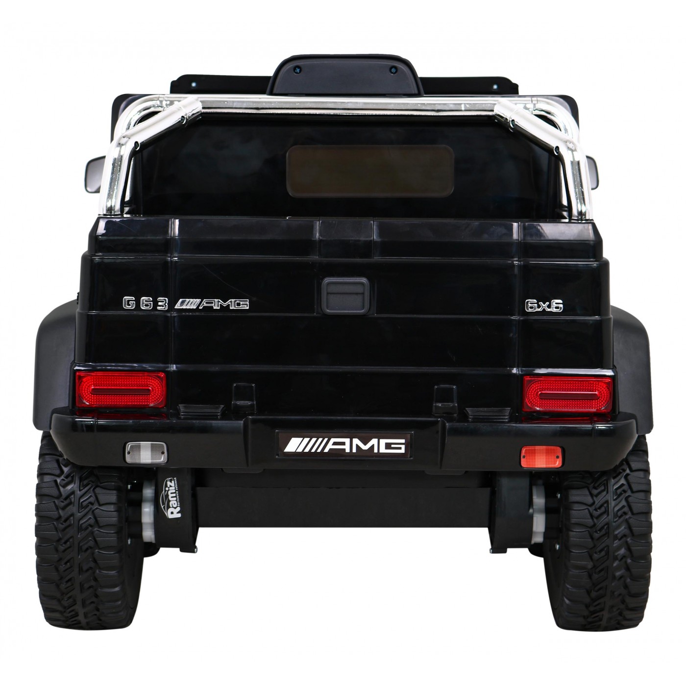 Mercedes G63 AMG autobaterie černá + dálkové ovládání + 6 kol EVA + pomalý start + MP3 LED