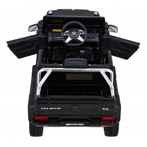 Mercedes G63 AMG autobaterie černá + dálkové ovládání + 6 kol EVA + pomalý start + MP3 LED