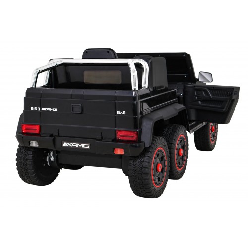 Mercedes G63 AMG autobaterie černá + dálkové ovládání + 6 kol EVA + pomalý start + MP3 LED