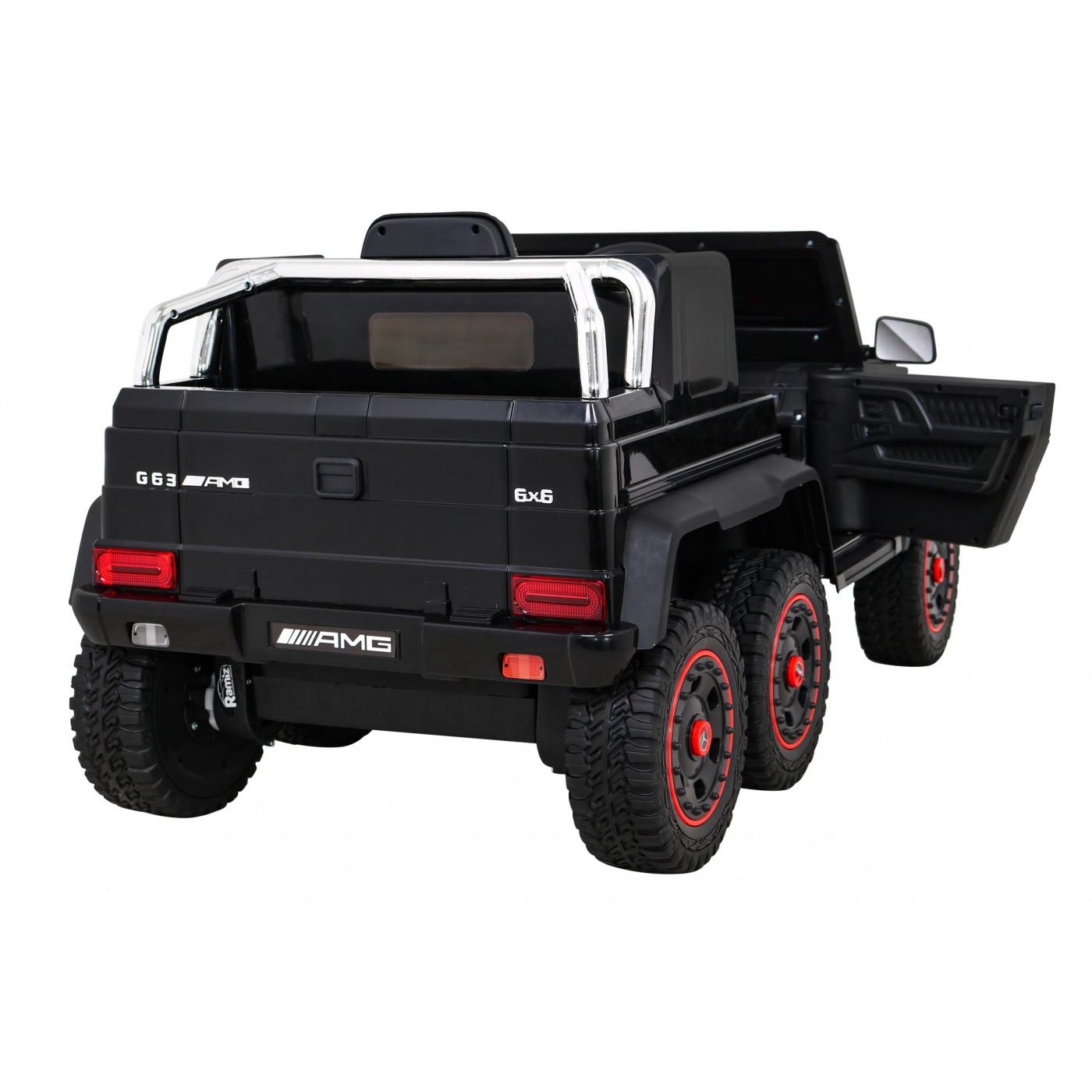 Mercedes G63 AMG autobaterie černá + dálkové ovládání + 6 kol EVA + pomalý start + MP3 LED