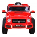 Autobaterie Mercedes G63 AMG červená + dálkové ovládání + 6 kol EVA + pomalý start + MP3 LED