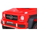 Autobaterie Mercedes G63 AMG červená + dálkové ovládání + 6 kol EVA + pomalý start + MP3 LED