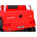 Autobaterie Mercedes G63 AMG červená + dálkové ovládání + 6 kol EVA + pomalý start + MP3 LED