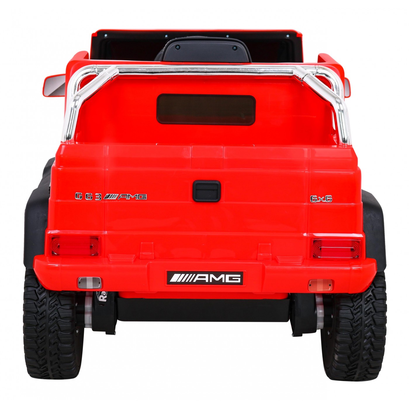 Autobaterie Mercedes G63 AMG červená + dálkové ovládání + 6 kol EVA + pomalý start + MP3 LED