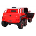 Autobaterie Mercedes G63 AMG červená + dálkové ovládání + 6 kol EVA + pomalý start + MP3 LED