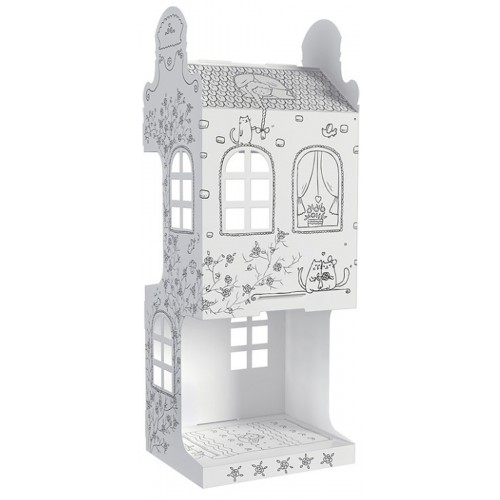 Domeček "Růžová ulice 9" 3D prostorová omalovánka 