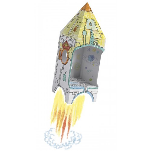3D prostorová omalovánka „Raketa“ pro děti