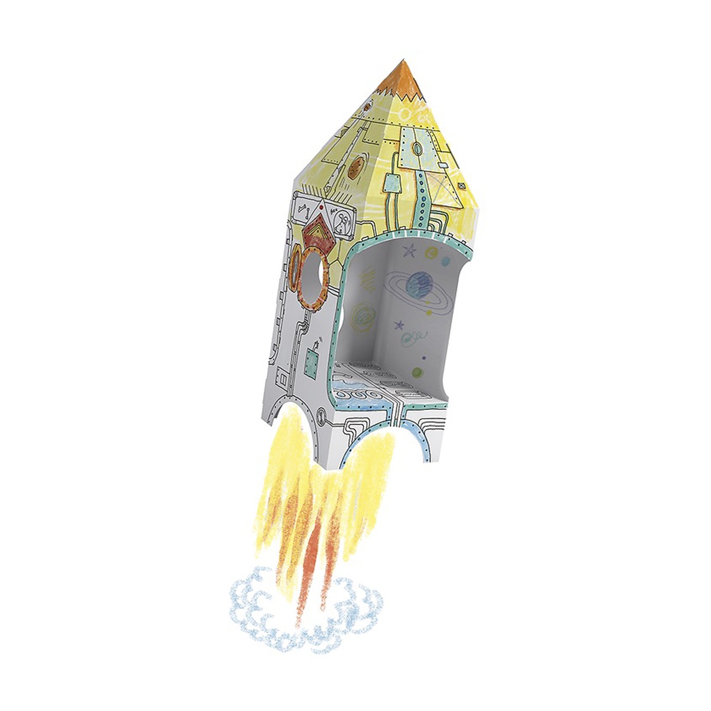3D prostorová omalovánka „Raketa“ pro děti