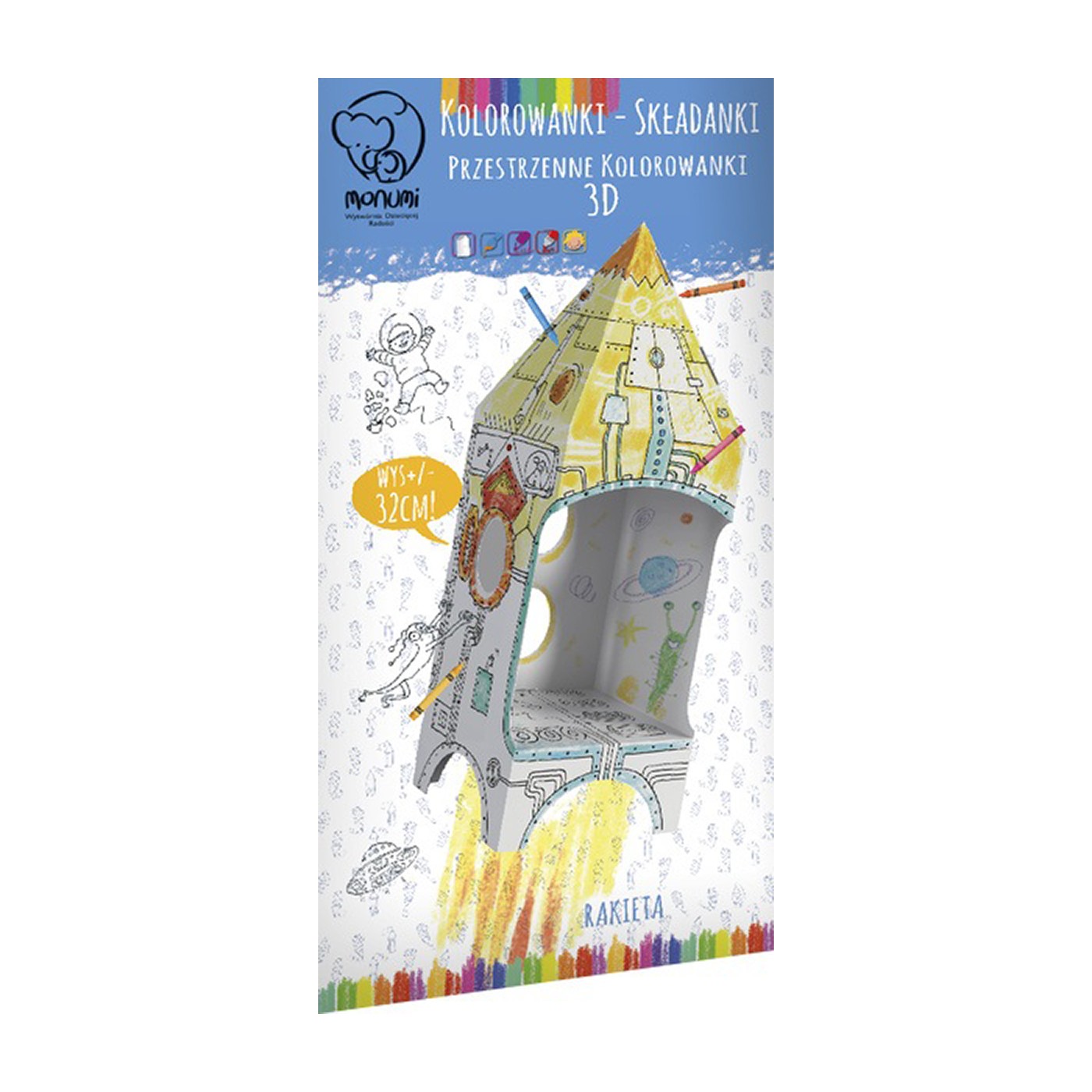 3D prostorová omalovánka „Raketa“ pro děti
