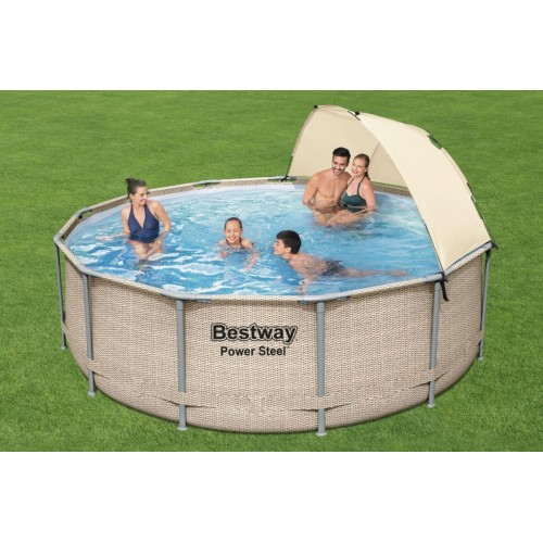 BESTWAY 396x107cm 13ft Power Steel Rack bazén s baldachýnem